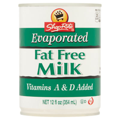 ShopRite Fat Free, Evaporated Milk