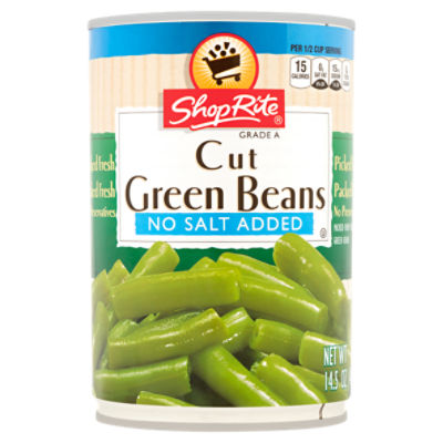 ShopRite No Salt Added Cut, Green Beans