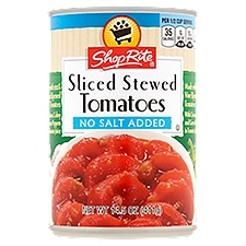 ShopRite Sliced Stewed Tomatoes - No Salt Added, 14.5 Ounce