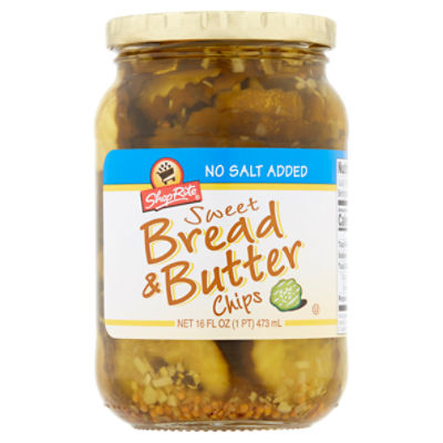 ShopRite No Salt Added Sweet Bread & Butter Chips, 16 fl oz