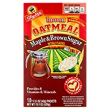 ShopRite Maple & Brown Sugar, Instant Oatmeal, 10 Each