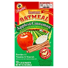 ShopRite Apples & Cinnamon, Instant Oatmeal, 10 Each