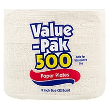 ShopRite Value-Pak Paper Plates - 9 in., 500 Each