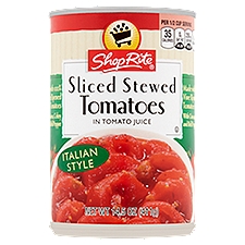 ShopRite Sliced Stewed Tomatoes, Italian Style, 14.5 Ounce