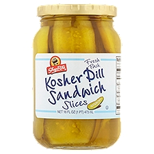 ShopRite Sandwich Slices, Kosher Dill, 16 Fluid ounce