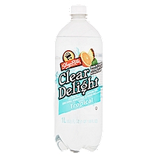 ShopRite Clear Delight Tropical, Sparkling Flavored Beverage, 33.8 Fluid ounce