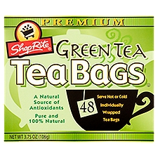 ShopRite Premium Tea Bags - Green Tea, 48 Each