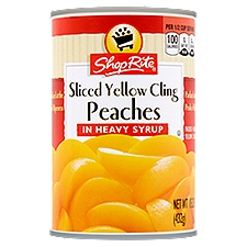 ShopRite Peaches - Sliced Yellow Cling In Heavy Syrup, 15.25 Ounce