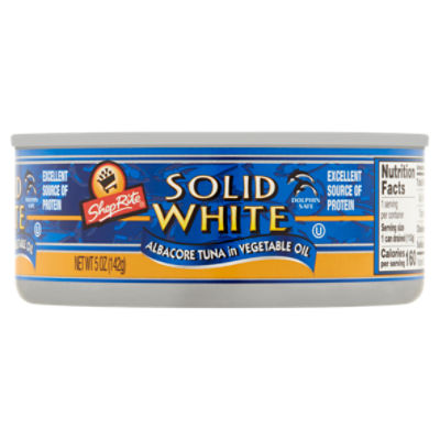 ShopRite Solid White Albacore Tuna in Vegetable Oil, 5 oz