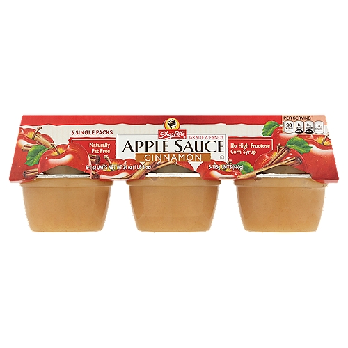 ShopRite Cinnamon Apple Sauce, 4 oz, 6 count
