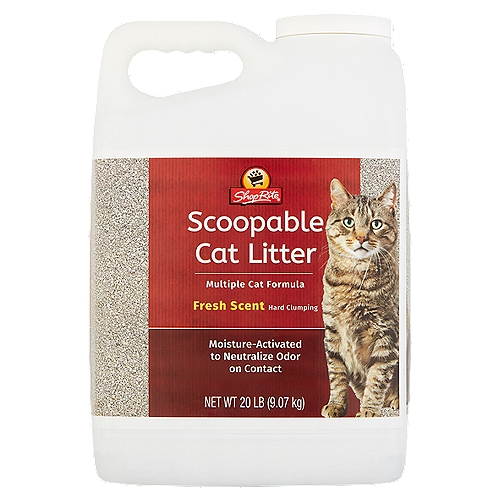 ShopRite Fresh Scent Hard Clumping Scoopable Cat Litter, 20 lb