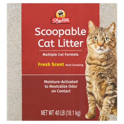 ShopRite Fresh Scent Hard Clumping Scoopable Cat Litter, 40 lb, 40 Pound