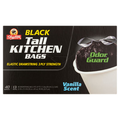 44 BAGS Vanilla Scented TALL KITCHEN Trash Bags 2 PKs(22-ct each