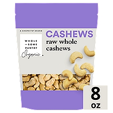 Wholesome Pantry Organic Raw Whole, Cashews, 8 Ounce