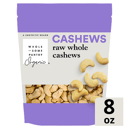 Wholesome Pantry Organic Raw Whole Cashews, 8 oz