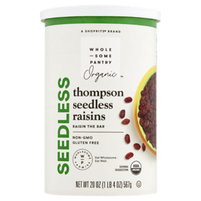 Wholesome Pantry Organic Thompson Seedless Raisins, 20 oz, 20 Ounce