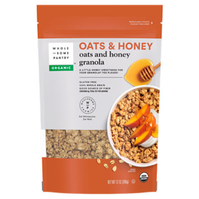 Wholesome Pantry Organic Oats and Honey Granola, 12 oz, 12 Ounce