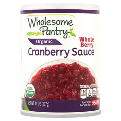 Wholesome Pantry Organic Whole Berry Cranberry Sauce, 14 oz
