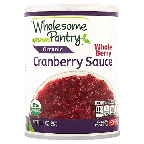 Wholesome Pantry Organic Whole Berry Cranberry Sauce, 14 oz