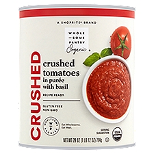 Wholesome Pantry Organic Crushed Tomatoes, Purée with Basil, 28 Ounce