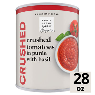Wholesome Pantry Organic Crushed Tomatoes in Purée with Basil, 28 oz, 28 Ounce