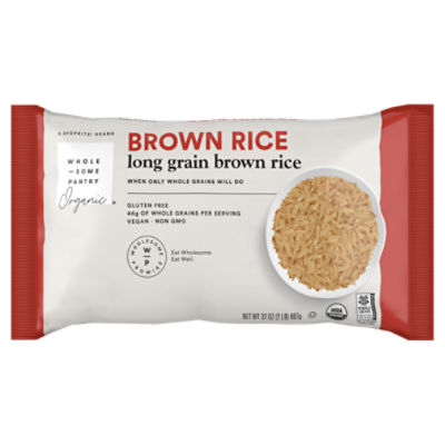 Wholesome Pantry Organic Long Grain Brown Rice, 32 oz, 32 Ounce