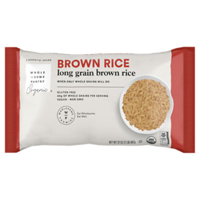 Wholesome Pantry Organic Long Grain Brown Rice, 32 oz ShopRite