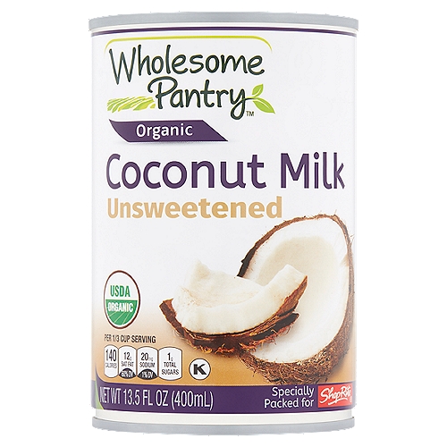 Wholesome Pantry Organic Unsweetened Coconut Milk, 13.5 fl oz