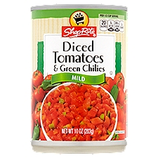 ShopRite Tomatoes & Green Chilies, Mild Diced, 10 Ounce
