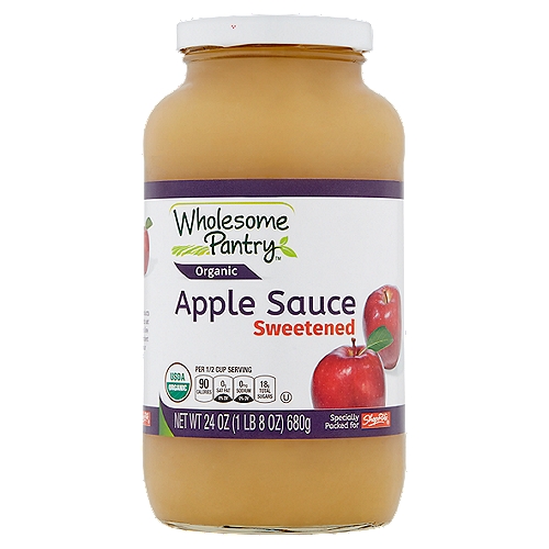 Wholesome Pantry Organic Sweetened Apple Sauce, 24 oz