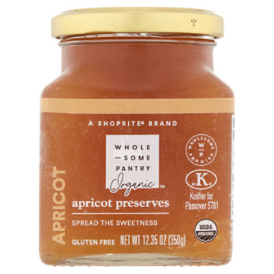 Wholesome Pantry Organic Apricot Preserves, 12.35 oz, 12.35 Ounce