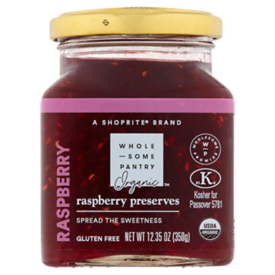 Wholesome Pantry Organic Raspberry Preserves, 12.35 oz, 12.35 Ounce