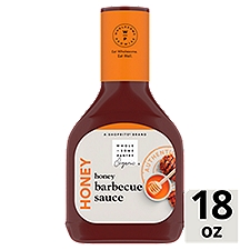 Wholesome Pantry Organic Honey, Barbecue Sauce, 18 Ounce