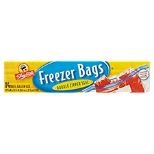 ShopRite Freezer Bags, Double Zipper Seal Gallon Size, 14 Each