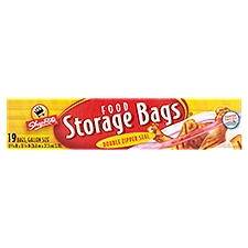 ShopRite Double Zipper Seal Food Storage Bags, Gallon Size, 19 count