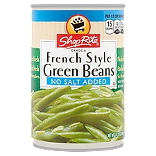 ShopRite French Style Green Beans - No Salt Added, 14.25 Ounce