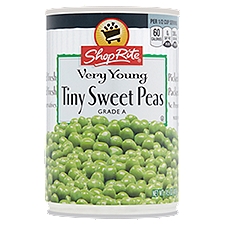 ShopRite Peas, Very Young Tiny Sweet, 14.5 Ounce