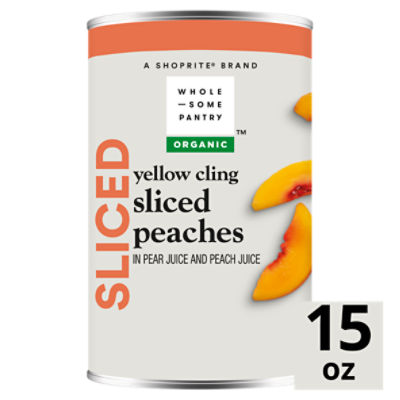 Canned Fruit, Organic Yellow Cling Peach Slices in Organic Peach & Pear  Juice from Concentrate, 15 oz at Whole Foods Market