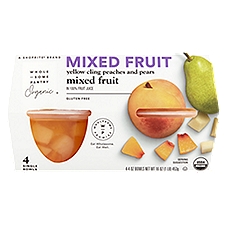 Wholesome Pantry Organic Mixed Fruit - Peaches & Pears, 4 Pack, 16 Ounce