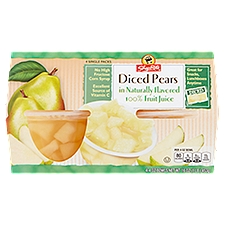 ShopRite Diced Pears In 100% Juice Bowls, 16 Ounce
