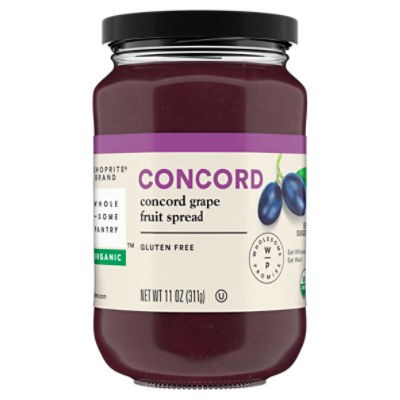 Wholesome Pantry Organic Concord Grape Fruit Spread, 11 oz ShopRite