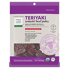 Wholesome Pantry Organic Teriyaki, Beef Jerky, 2.85 Ounce