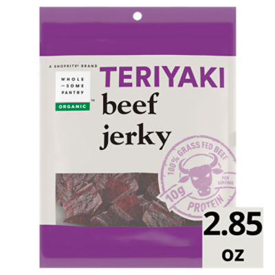 Wholesome Pantry Organic Teriyaki Beef Jerky, 2.85 oz, 2.85 Ounce
