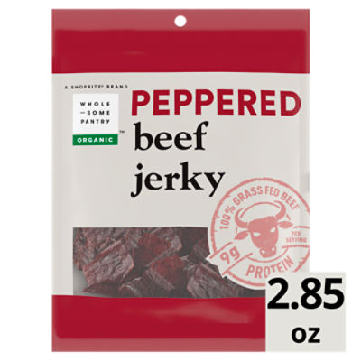 Wholesome Pantry Organic Peppered Beef Jerky, 2.85 oz, 2.85 Ounce