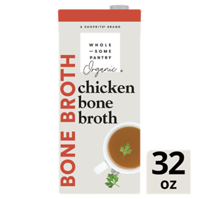 Wholesome Pantry Organic Chicken Bone Broth, 32 oz, 32 Ounce