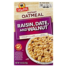 ShopRite Raisin, Date, and Walnut, Instant Oatmeal, 13 Ounce