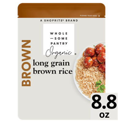 Wholesome Pantry Organic Long Grain Brown Rice, 8.8 oz, 8.8 Ounce