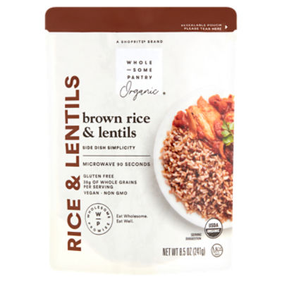 Wholesome Pantry Organic Brown Rice & Lentils, 8.5 oz