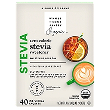 Wholesome Pantry Organic Zero Calorie Stevia Sweetener, 40 count, 1.4 oz