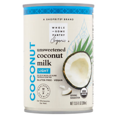 Wholesome Pantry Organic Light Unsweetened Coconut Milk, 13.5 fl oz, 13.5 Fluid ounce